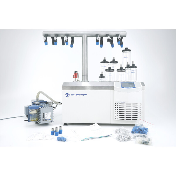 Christ Alpha 3-4 LSC basic Freeze Dryer – 12-Port Manifold incl. Vacuubrand RC6 (2019)