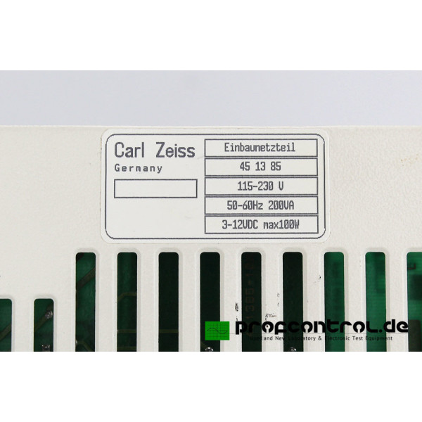 Zeiss 451385 Power Supply for 3-12VDC 100W Illumination Axiovert 100 135 S M TV