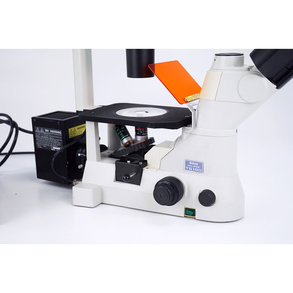 Nikon Eclipse TS100-F Trinocular Inverted Fluorescence Microscope CFI60 Infinity