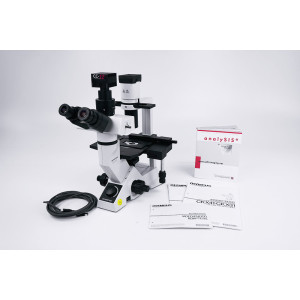 Olympus CKX41 Inverted Cell Culture Microscope + CC-12...