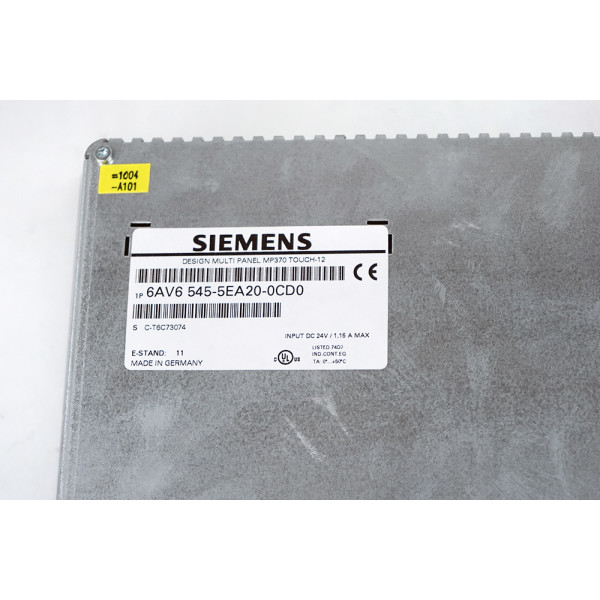 Siemens Simatic Design Multi Panel MP370 Touch-12 TFT-Display 6AV6545-5EA20-0CD0