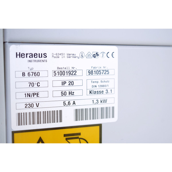 Thermo Heraeus B 6760 Incubator Inkubator Brutschrank Wärmeschrank 70°C 751L