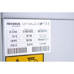 Thermo Heraeus B 6760 Incubator Inkubator Brutschrank...