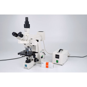 Zeiss Axioskop 50 Trinocular Fluorescence Microscope...