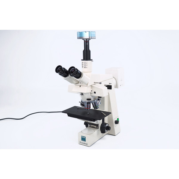 Zeiss Axioskop DIC Nomarski Microscope Mikroskop Epiplan Fluotar HD Mirau + Cam