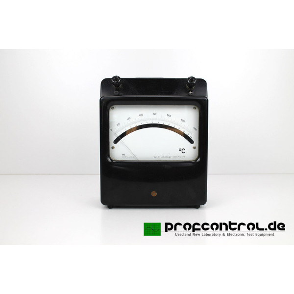 H&B  Precision Thermoelement Meter PtRh-Pt DIN 0-1400°C 0-14 mV Accuracy 0.5 %