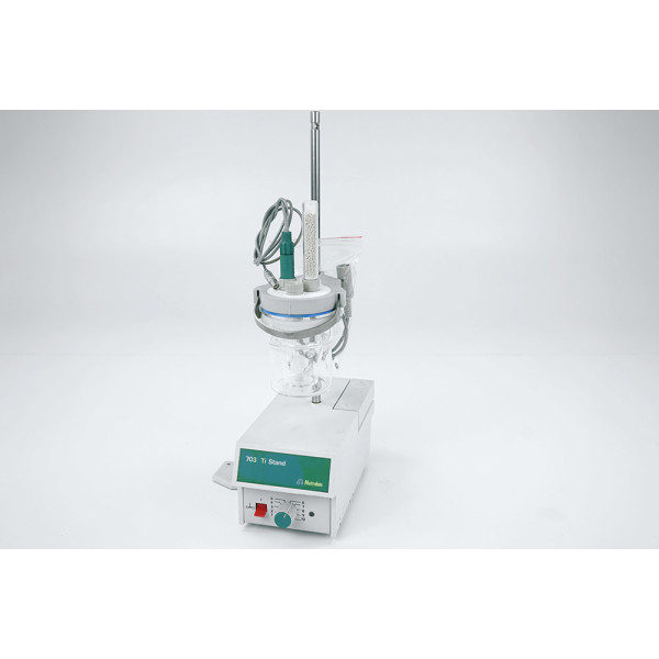 Metrohm 703 Ti Stand Stirrer Pump 6.1418.220 6.0338.100 Double Pt electrode
