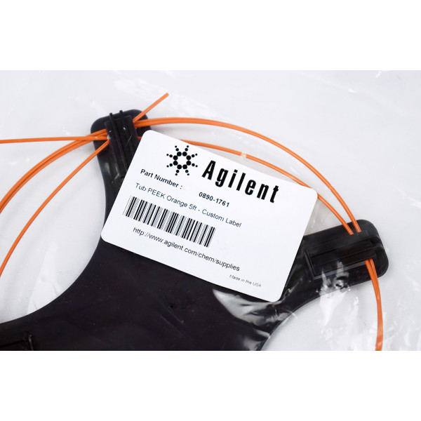 Agilent 0890-1761 HPLC Tubing, PEEK, 1.6 mm od, 0.5 mm id, 1.5 m Orange