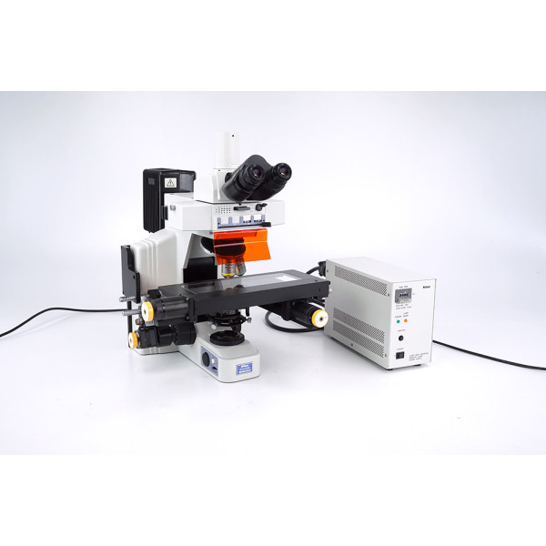 Nikon E600 Fluorescence Research Microscope 10/20/40x B-/G-2A Filter HG100