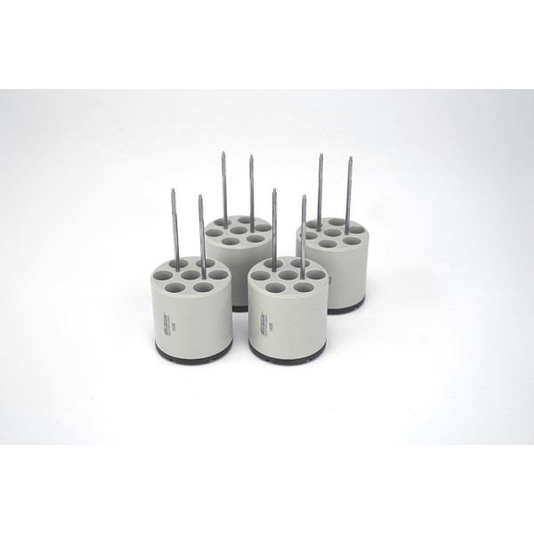 4x Hettich 1438 7x5ml Tube Adapter 12x75mm for Bucket 1425 Rotor 1494