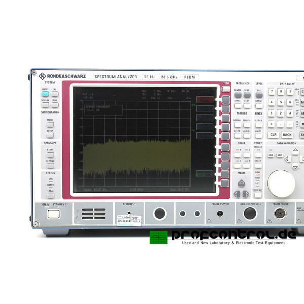 Rohde & Schwarz FSEM30 Spectrum Spektrum Analyzer 20Hz..26,5GHz B4 B15 B16 B17