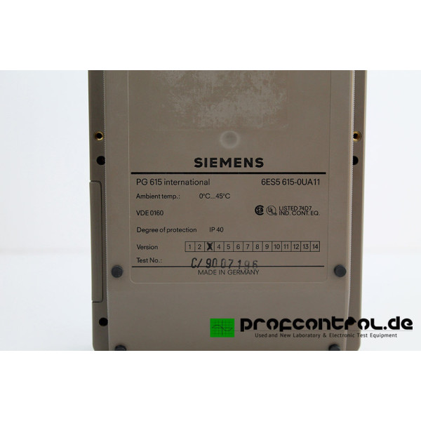 Siemens Simatic PG 615 6ES5 915-0UA11 6ES5 815-0UA12 V.2 Programiergerät
