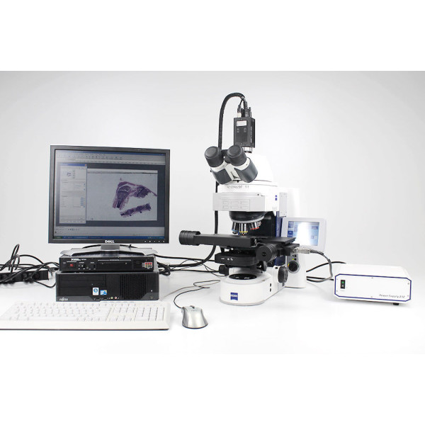 Zeiss Axio Imager M2 fully motorized Microscope Scanning Stage 3CCD Cam