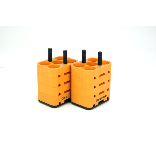 2x Thermo Heraeus 75003817 5x 25 mL Round Bottom Centri-Lab Adapter Orange