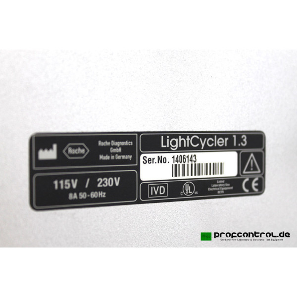 Roche LightCycler 1.3   6-Channel Real-Time PCR-System + Software 4.1 + Notebook