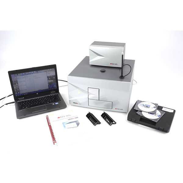 Tecan F200 Fluoreszenz Fluorescence Microplate Reader + 2x Injector + Software