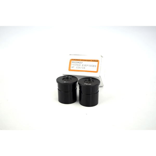 Set of 2 Euromex Paired Eyepieces Okular Paar WF 15x/15