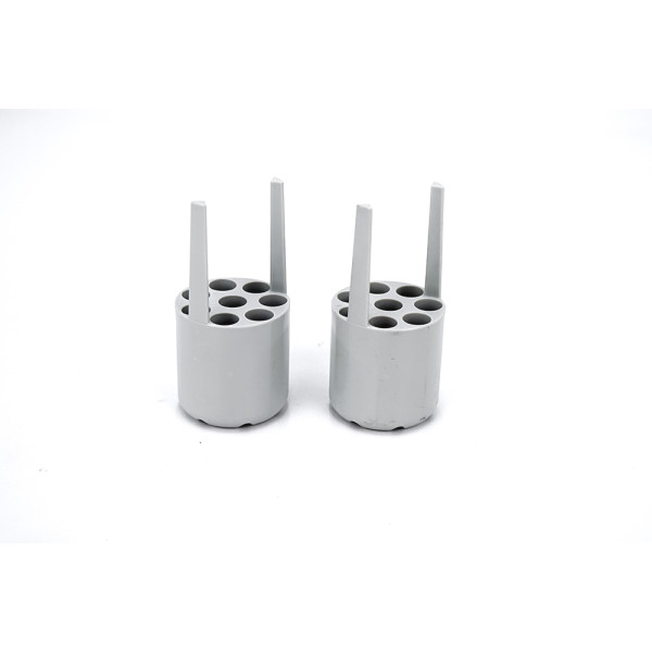 2x Thermo 75003785 8x5/7mL Blood Tube Adapter (13x122mm) for TX-200 Rotor Grey