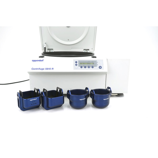 Eppendorf 5810R Refrigerated Centrifuge Zentrifuge S-4-104 Rotor Round / Rectangular Buckets