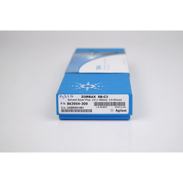 AGILENT ZORBAX StableBond 80Å C3, 3.0 x 150 mm, 3.5 µm HPLC column 863954-309