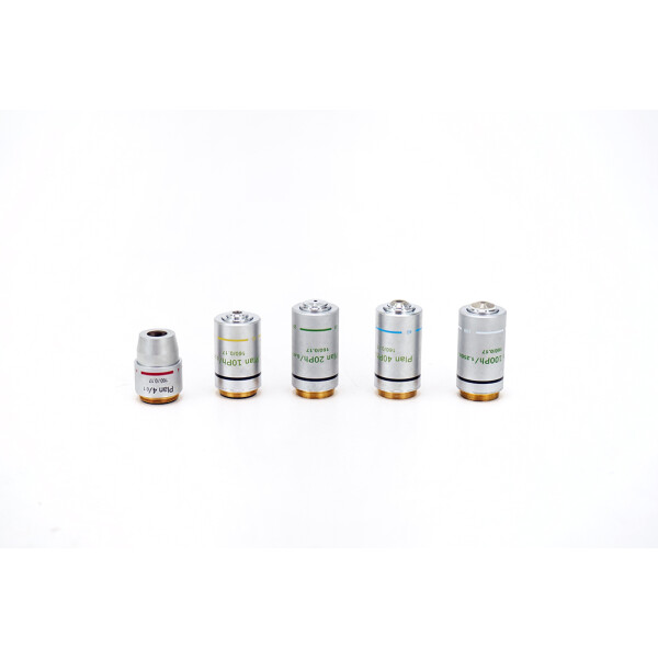 Motic Set Phase Contrast Phasenkontrast Objektive Objectives 4 10 20 40 100x