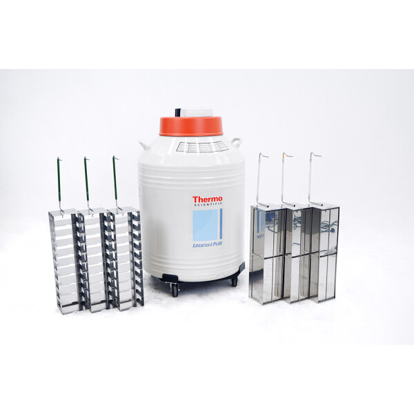Thermo Locator 6 Plus Nitrogen Cryogenic Storage Vessel + Roller Base (2023)