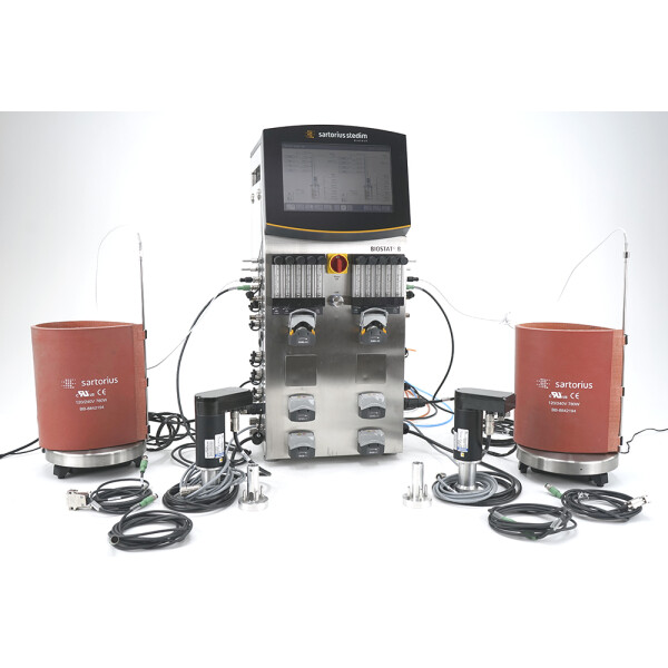 Sartorius Biostat B Twin Bioreactor Controller 2x Motor 2x Balance 2x Heating Mantle