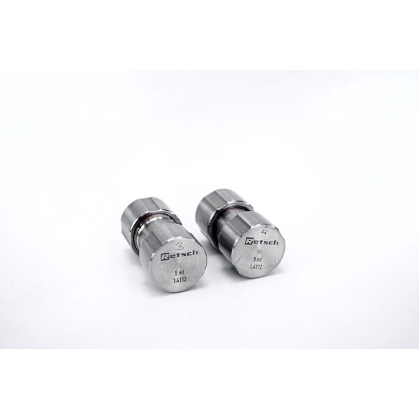 Retsch 01.462.0231 5ml Stainless Steel Grinding Jar Set of 2