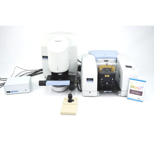 Perkin Elmer Spectrum 100 FT-IR Spectrometer Golden Gate incl. Spotlight 300 Microscope