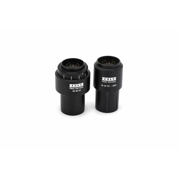 Zeiss Set Weitwinkel Okular Set 464003 W10x/25 Br. 464002-9901 W10x/25 Br. Foc.