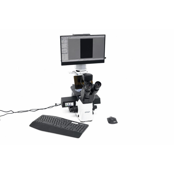 VWR Visiscope IT407 FLD4 Inverted LED Fluorescence Microscope G/B/V 10/20/40 Ph